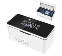 Portable Insulin Cooler Travel Case, Mini Fridge for Insulin Travel Case, Peptide Fridge Medicine Cooler Box, LED Screen 2-8℃ Adjustable, with Dual 10200mAh Batteries for Home, Commuting & Car Use