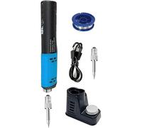 Portable Intelligent Electric Soldering Iron, Cordless Soldering Iron with LED Light, with 1500mAh Battery Rechargeable, Solder, Soldering Iron Stand, 200~450 ℃ for Soldering Repairing and Maintenance