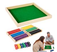 Portable Interactive Dice Game - Table Activities With Wooden Dice, Close The Box, Resilient Family Entertainment, Special Gathering Fun | Reliable Social Activity For Consolidati