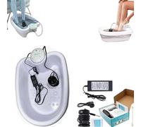 Portable Ionic Foot Bath Detox Machine with Super Duty Ion Array for Home & Travel, Hydrogen Balance Ion Detox Foot Bath Machine, for Improve Sleep, Regain Vitality,White