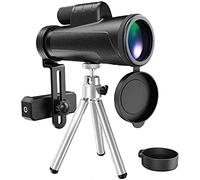 Portable IPX7 Waterproof Monocular with Prism Lens Monocular with Smartphone Adapter and Tripod Binoculars for Adults Kids Bird Watching,for Indoor/Outdoor,12x50 Monocular Telescope