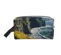 Portable Ireland Outdoors County Clare The Cliffs Print Toiletry Bag,Multi Functional Lightweight Large Capacity Storage Pouch