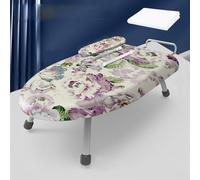 Portable Ironing Board with Mini Sleeve, 100% Cotton Cover, Folding Design for Sewing, Craft Room, Household, Dorm - Small Tabletop Size