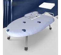 Portable Ironing Board with Mini Sleeve, 100% Cotton Cover, Folding Design for Sewing, Craft Room, Household, Dorm - Small Tabletop Size