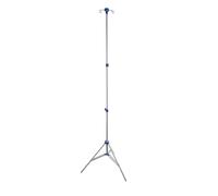 Portable IV Pole Stand, Adjustable Heights Foldable Infusions Poles with 4 Hook and Storage Net Bag for Homes Traveling Hospital Use Foldable Nursing Stand(White)