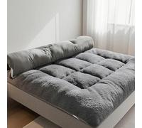Portable Japanese Floor Mattress 8 cm Thick Futon for Guest Room and Home Use (Gray 180 x 200 cm) - Comfortable Sleep Solution for Bedrooms and Guests