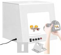 Portable Jewelry Photography Light Box Kit - Studio with Phone Holder & 4 High-Color Rendering LEDs for Stunning Jewelry Photos & Videos - TB300