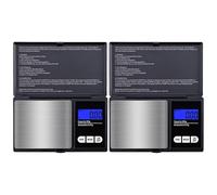 Portable Jewelry Scale, High Precision Mini Digital Pocket Scale for Jewelry, Metals, and Food, 200g/0.01g and 1kg/0.1g, LCD Display, TARE and MODE Functions, Compact Stainless Steel Design