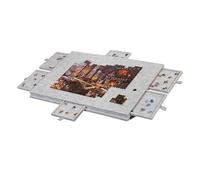 Portable Jigsaw Puzzle Table for 1000 Pieces, Lightweight Felt Jigsaw Board with 6 Drawers, Tilting Jigsaw Puzzle Board, 2-in-1 Designed Stand & Cover, Jigsaw Accessories for Adults, Kids (Grey）