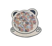 Portable Jigsaw Puzzles, Challenging Game Wooden Puzzle, Educational Toy with Compact Style, Family Entertainment Supply with Space Saving Design, Play for Kids Free Time Party