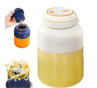 Portable Juice Cup Blender for Smoothies Shakes Fruit Crush 43oz 1300ML USB Charging Cordless Powerful Blades Blen-ding Portable Smoothie Blender for Small Ice Kitchen Outdoor (White)