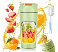 Portable Juicer Blender 600ml, Cordless Mini Blender Bottle, 3000mAh Travel Smoothie blender with Lid & Sip Spout, Portable Mixer for Juice, Milkshake, Smoothies, Protein Shakes