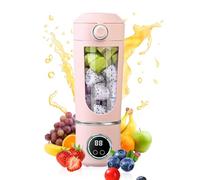 Portable Juicer Blender, 700ml Smoothie Maker Mini Blender USB Rechargeable for Shakes and Smoothies with 12 Blades and Extra Lid Small Traveling Fruit Veggie Juicer Blender for Kitchen Gym and Office