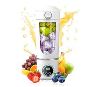 Portable Juicer Blender, 700ml Smoothie Maker Mini Blender USB Rechargeable for Shakes and Smoothies with 12 Blades and Extra Lid Small Traveling Fruit Veggie Juicer Blender for Kitchen Gym and Office
