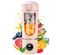 Portable Juicer Blender, 700ml USB Rechargeable Personal Blender for Shakes and Smoothies with 12 Blades and Extra Lid, Portable Fruit Veggie Juicer Maker for Gym, Office, Traveling