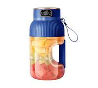 Portable Juicer Cup,1200Ml Juice Cup Blender with 10 Blades & LED Display USB Rechargeable for Kitchen, Travel, Office, Gym Home Outdoors Sports