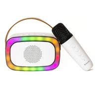 Portable Karaoke Bluetooth Speaker With 6 Voice Effects LED Light Show