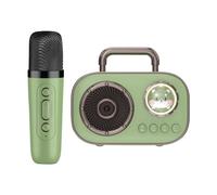 Portable Karaoke Machine Double Mike Connection Rechargeable Long Battery