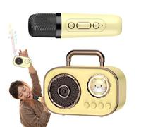 Portable Karaoke Machine Double Mike Connection Rechargeable Long Battery