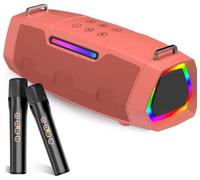 Portable Karaoke Machine for Karaoke Fan, Powerful 60W Bluetooth Speaker with Two Wireless Microphones for Family and Outdoor Parties, Ideal for Adults, Kids