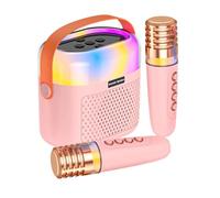 Portable Karaoke Machine | Karaoke Machine for Kids | 1200mAh Karaoke Machine for Singing | 2 Wireless Microphones Blue-Tooth Speaker | Kids Toys Home Family Singing | Children Gfts for Christmas