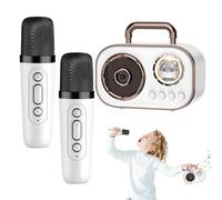Portable Karaoke Machine, Kids Karaoke Machine,Wireless Karaoke Machine with 2 Microphones | Long Lasting Rechargeable Dual Microphone Connection Audio Supplies for the s