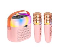 Portable Karaoke Machine, Kids Karaoke Speaker, 2 Wireless Microphones Speaker, Fun Singing System, Compact and Easy to Use, 1200 mAh Battery, 12 x 7 x 13 cm 4.72 x 2.76 x 5.12 inches, Perfect for