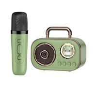 Portable Karaoke Machine | Portable Speaker with Microphone,Long Battery Life Rechargeable Audio Supplies with Double Mic Connection for Cafes Restaurants