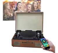 Portable Karaoke Machine,with 2 Singing Mics/Smart Noise Reduction:80dB, 10m Smart Connection,Portable Carrying Handle,Compatible with Multiple Devices,A