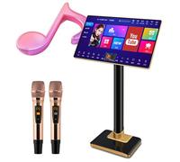 Portable Karaoke Machine with Wireless Microphone, Touch Screen Control, Cloud Song Download, Perfect for Home Parties and Entertainment