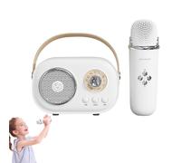 Portable Karaoke Speaker: Compact Audio, Wireless Singing Device | Box, Portable Microphone Connectivity, Rechargeable Music Machine for Family Meetings