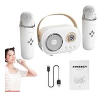 Portable Karaoke Speaker Microphone | Small Kids Karaoke Mic Wireless,Portable Home Entertainment Mic Speaker Set With Charging Cable