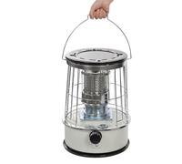 Portable Kerosene Heater Indoor Outdoor Emergency Heating 23500 BTU Space Heater with 1.59 Gallon Tank 18 Hour Runtime Safe Design Stainless Steel Glass Chimney for Camping Garage Tent Cooking