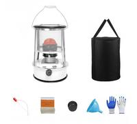 Portable Kerosene Heater, Outdoor Camping Heater Kerosene Stove Burner Paraffin Removable Cover Heating Area 15m² For Indoor Outdoor Patio Picnics Camping Travel And Gatherings(White)