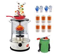 Portable Kerosene Heater Stove Non Electric Camping Stove Burner Indoor Kerosene Convectheater with 6 Wick/4.6L-6 Dochte-2 Handschuhe ()