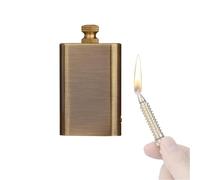 Portable Kerosene Lighter, Refillable Pure Copper, Old-Fashioned Design, Pull-Out Ignition, Decorative, Perfect for Collectors