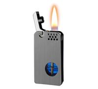 Portable Kerosene Lighter, Windproof with One-Button Automatic Ignition, Transparent Fuel Tank, Ideal for Outdoor Use