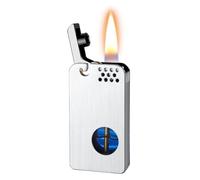 Portable Kerosene Lighter, Windproof with One-Button Automatic Ignition, Transparent Fuel Tank, Ideal for Outdoor Use