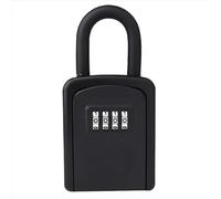 Portable Key Lock Box, Key Safe Outdoor Waterproof Wall Mounted, 4 Digit Combination Key Box, Hangable Combination Key Lock Box Padlock Key Safe for Home Office Garage School Car