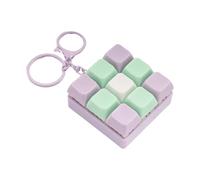 Portable Keyboard Clickers Keychain Stress Relief Toy with 9 Detachable Reconfigurable for Adults & Kids Pocket Sized