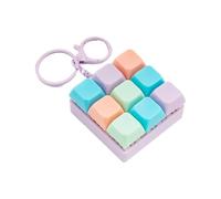 Portable Keyboard Clickers Keychain Stress Relief Toy with 9 Detachable Reconfigurable for Adults & Kids Keyboard Keychain