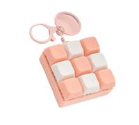 Portable Keyboard Clickers Keychain Stress Relief Toy with 9 Detachable Reconfigurable for Adults & Kids Pocket Sized
