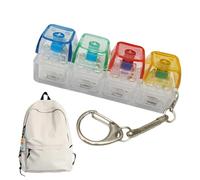 Portable Keyboard Fidget - Backpack Ornament With LED Light, Stress Relief Keychain With Compact Build, Suitable For Kids, Teens, Adults, Study, Work, Travel, Home, Office, Programmers, College