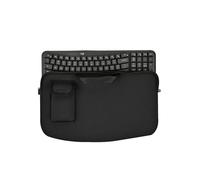 Portable Keyboard Travel Bag Shockproof Waterproof Dustproof Protective Neoprene Sleeve Compatible with Logitech Wave Keys Wavy Keyboard MK670 /Wireless Ergonomic Keyboards Mouse Combo (Black)