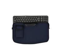 Portable Keyboard Travel Bag Shockproof Waterproof Dustproof Protective Neoprene Sleeve Compatible with Logitech Wave Keys Wavy Keyboard MK670 /Wireless Ergonomic Keyboards Mouse Combo (Blue)