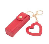 Portable Keychain Lipstick Mini Cosmetic Pouch, Travel-Friendly Pu Leather for Lip Organizer Makeup Balm Bag O8c9