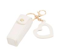 Portable Keychain Lipstick Mini Cosmetic Pouch, Travel-Friendly Pu Leather Organizer Balm O8c9 Makeup for Lip Bag