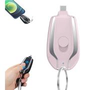 Portable Keychain Phone Charger Emergency Power Banks,1500mAh Mini Power Emergency Pod,Type-C Power Emergency Pod,Portable Keychain Charger for iPhone or Type-c,Retractable Keychain Phone Chargers
