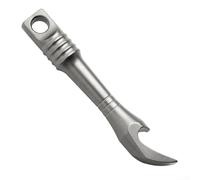 Portable Keychain Pry Bar for Camping and Hiking Gear | 45 degree lever tip, reduces effort, precise prying action, safe for fingers, efficient box opening