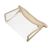 Portable Khaki TPU Cosmetics Bag for Travel and Outdoor Use | Simple Concise Design, Tight Protection, Suitable for Nail Art Products and Travel Accessories